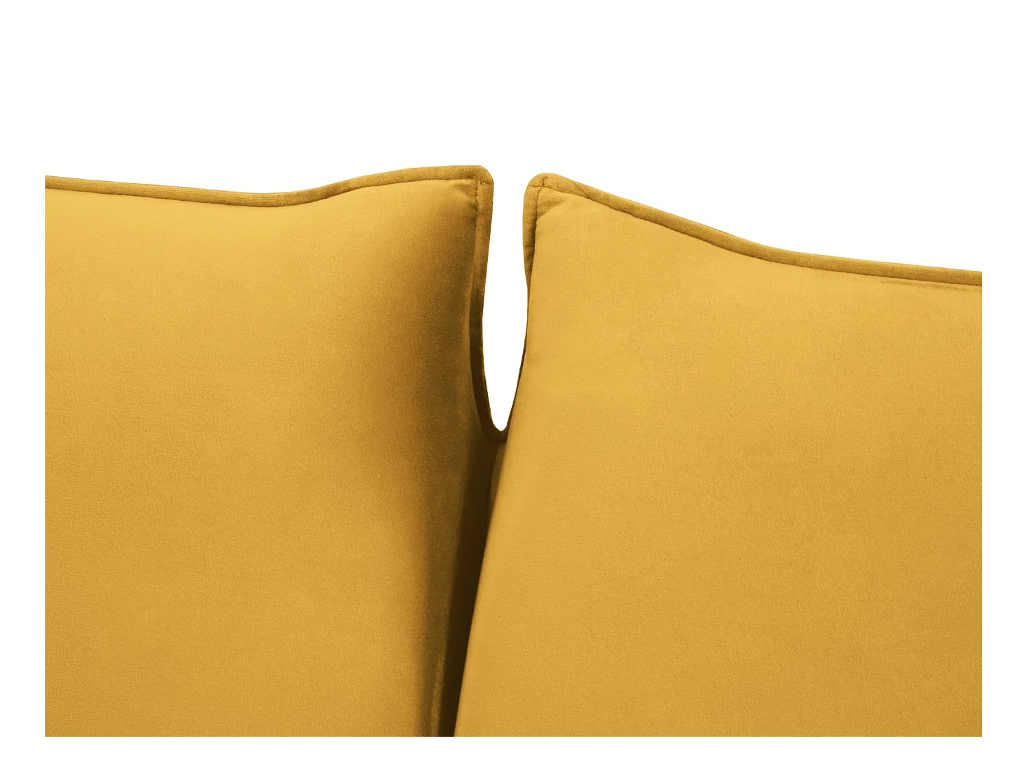 Cosmopolitan Design - Divano convertibile "Vienna" 3 posti in velluto giallo - 214x102x92cm