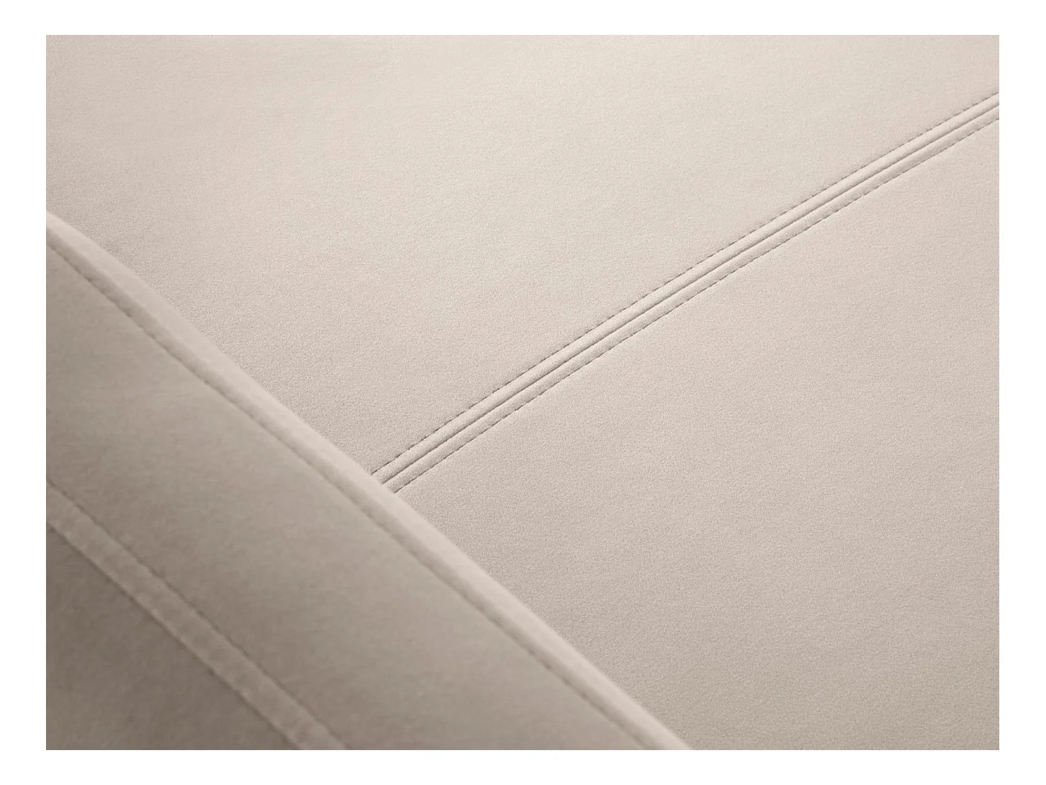 CXL by Christian Lacroix - Sofá cama esquinero derecho "Yanis" 5 plazas de terciopelo beige - 280x170x80cm