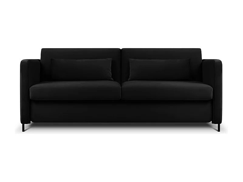 CXL by Christian Lacroix - 2-Sitzer ausklappbares Sofa "Yanis" Sitzer aus Samt schwarz - 182x102x80cm