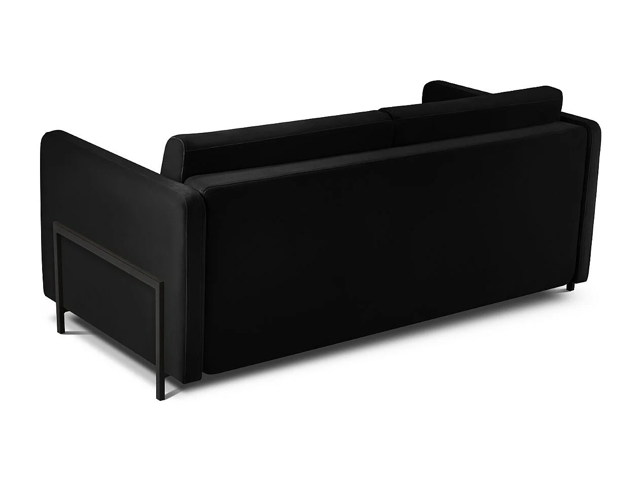 CXL by Christian Lacroix - Sofa z funkcją spania, "Yanis" 2 miejsca welur, czarny - 182x102x80cm