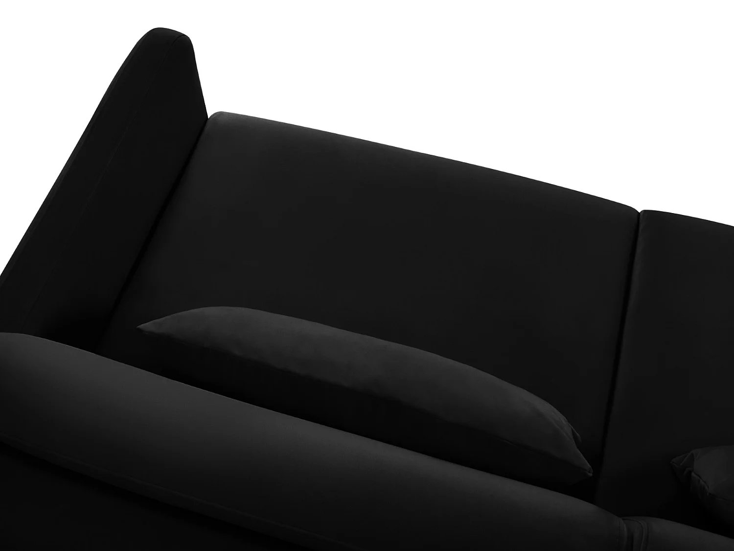 CXL by Christian Lacroix - Sofa z funkcją spania, "Yanis" 2 miejsca welur, czarny - 182x102x80cm