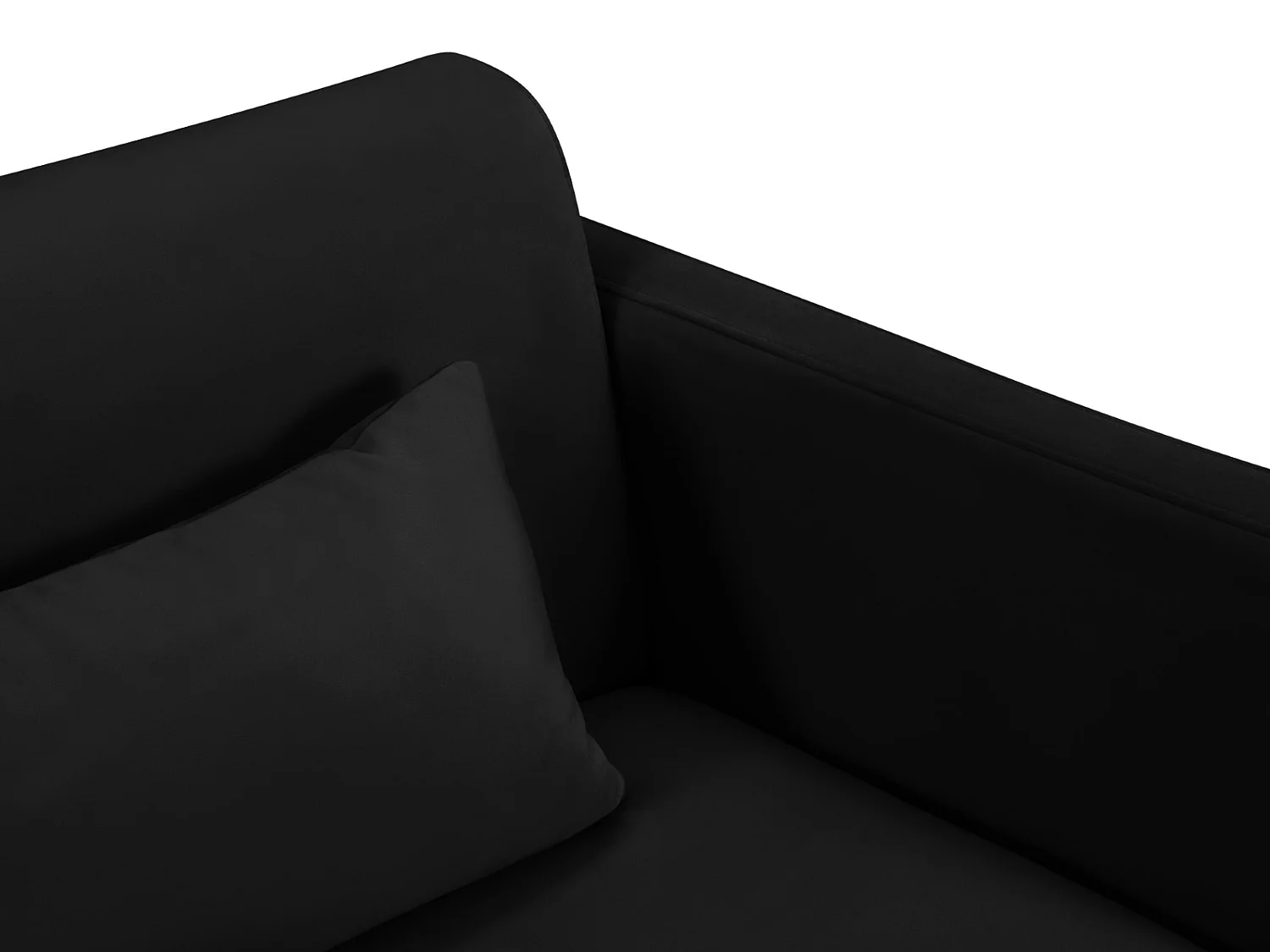 CXL by Christian Lacroix - Sofa z funkcją spania, "Yanis" 2 miejsca welur, czarny - 182x102x80cm