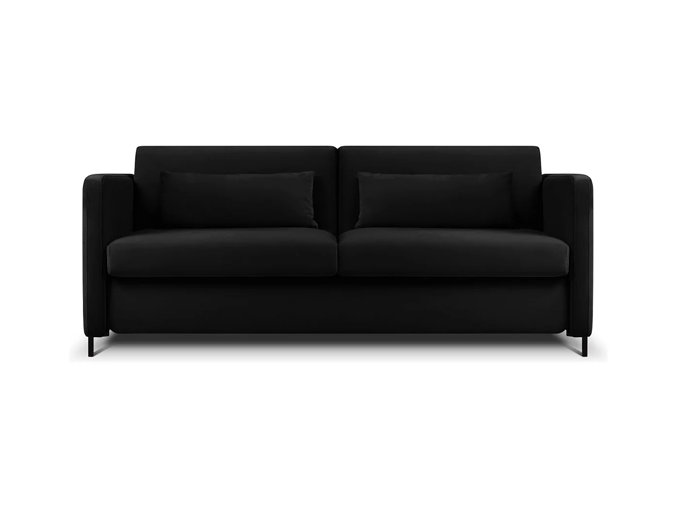 CXL by Christian Lacroix - Canapé convertible "Yanis" 2 places en velours noir - 182x102x80cm