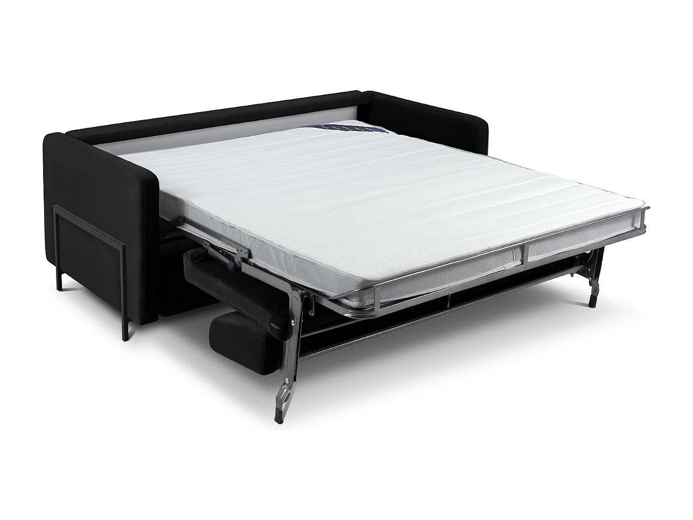 CXL by Christian Lacroix - Sofá cama "Yanis" 2 plazas de terciopelo negro - 182x102x80cm