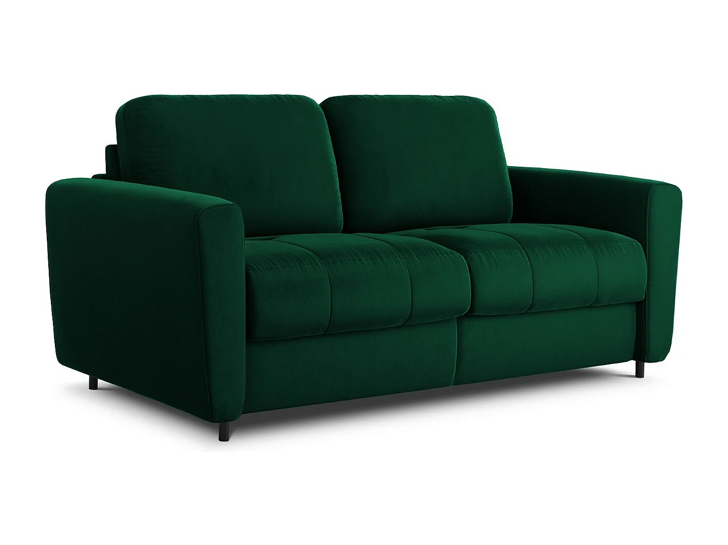 CXL by Christian Lacroix - Canapé convertible "Audra" 3 places en velours vert bouteille - 192x101x88cm