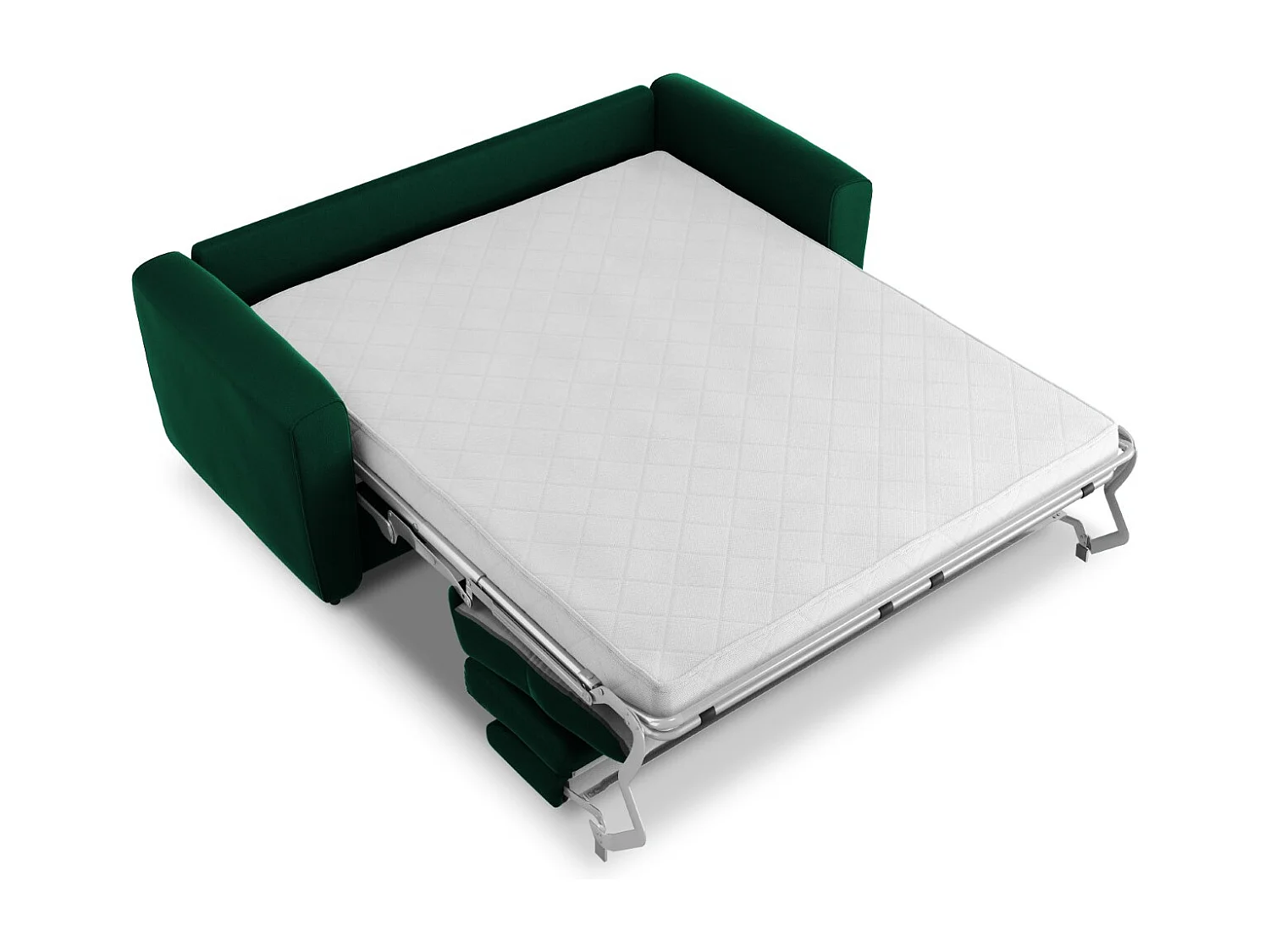 CXL by Christian Lacroix - Canapé convertible "Audra" 3 places en velours vert bouteille - 192x101x88cm