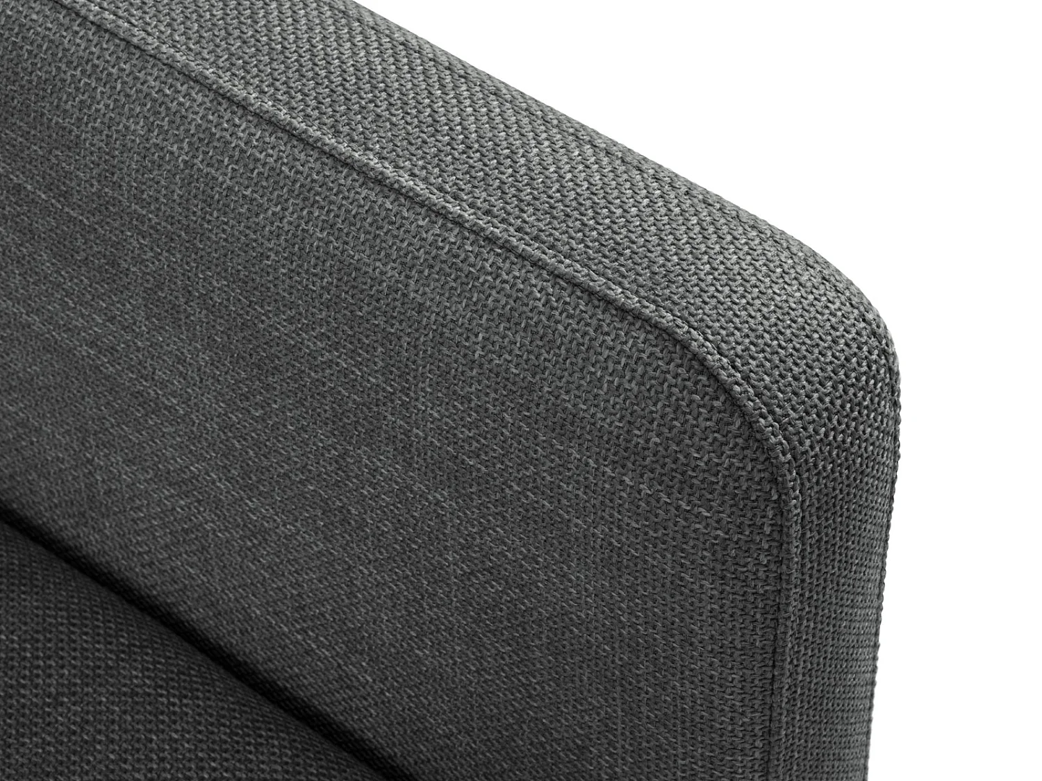 CXL by Christian Lacroix - Canapé d'angle droit convertible avec coffre de rangement "Yanis" 4 places en tissu structurel gris - 260x170x80cm