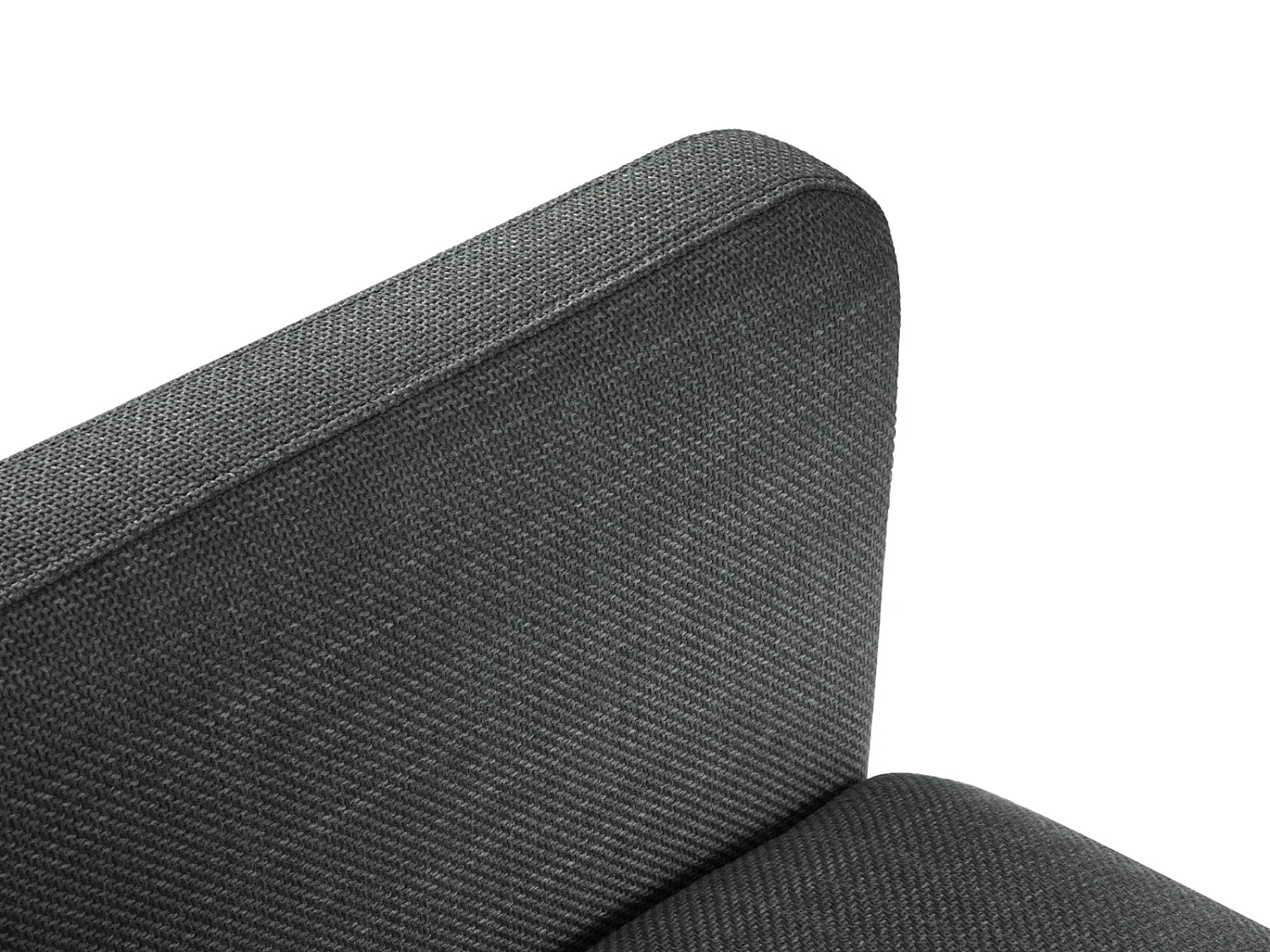 CXL by Christian Lacroix - Canapé d'angle droit convertible avec coffre de rangement "Yanis" 4 places en tissu structurel gris - 260x170x80cm