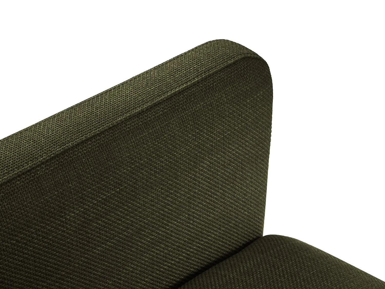 CXL by Christian Lacroix - Canapé d'angle droit convertible avec coffre de rangement "Yanis" 4 places en tissu structurel vert - 260x170x80cm