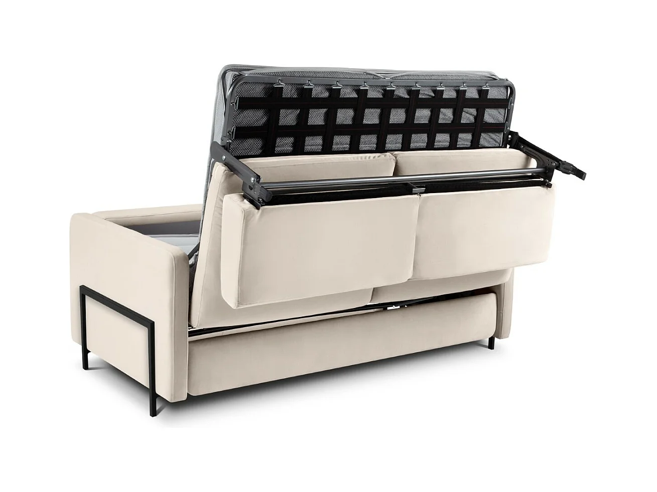 CXL by Christian Lacroix - Divano convertibile "Yanis" 2 posti in velluto beige - 182x102x80cm