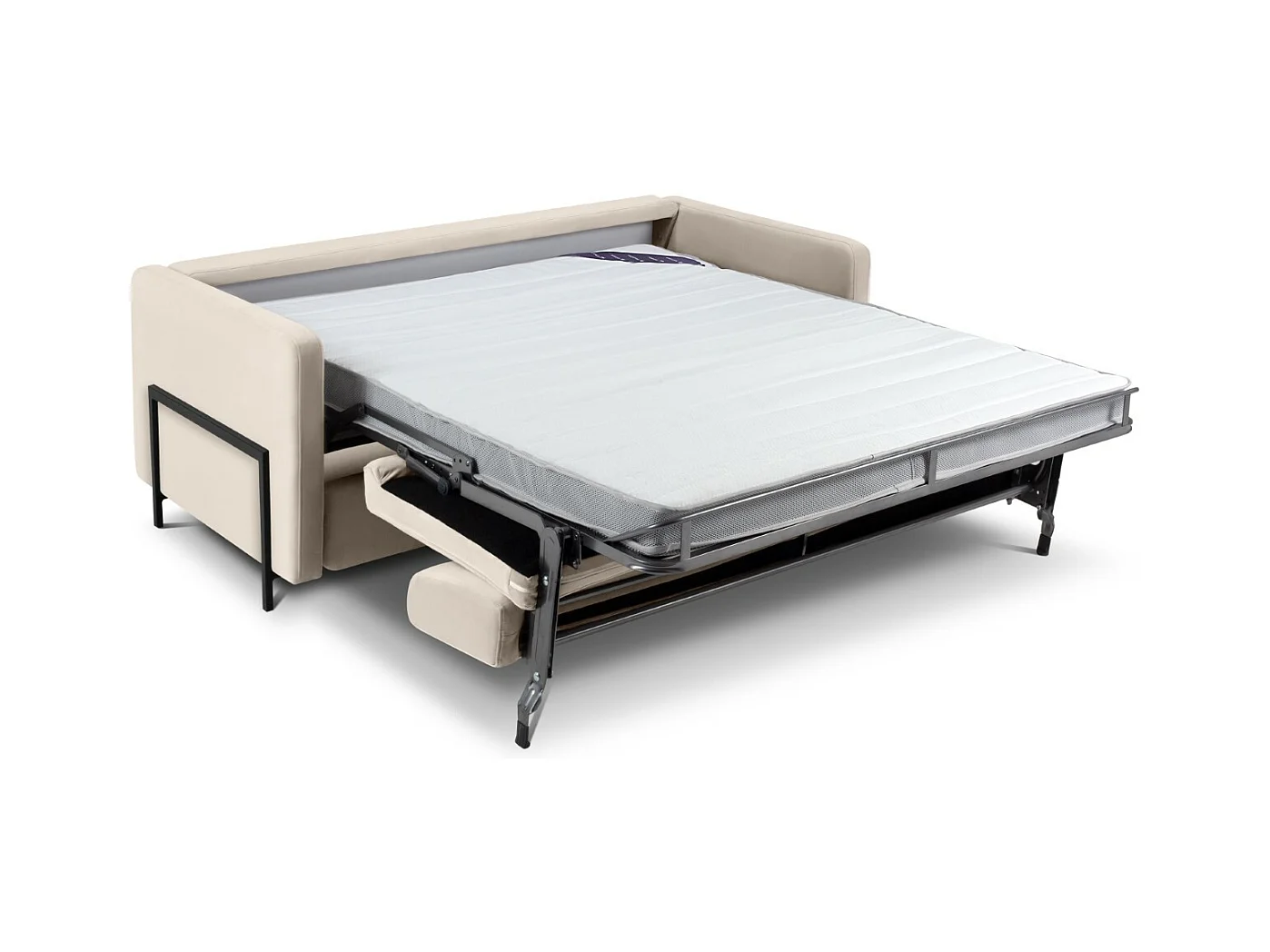 CXL by Christian Lacroix - Divano convertibile "Yanis" 2 posti in velluto beige - 182x102x80cm