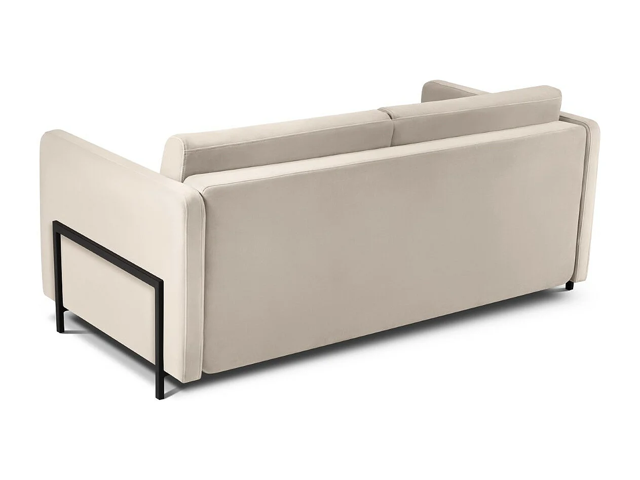 CXL by Christian Lacroix - Divano convertibile "Yanis" 2 posti in velluto beige - 182x102x80cm