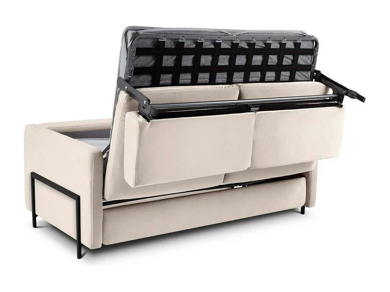 CXL by Christian Lacroix - Divano convertibile "Yanis" 2 posti in velluto beige - 182x102x80cm