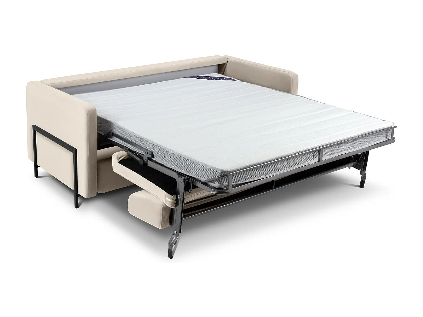 CXL by Christian Lacroix - Divano convertibile "Yanis" 2 posti in velluto beige - 182x102x80cm