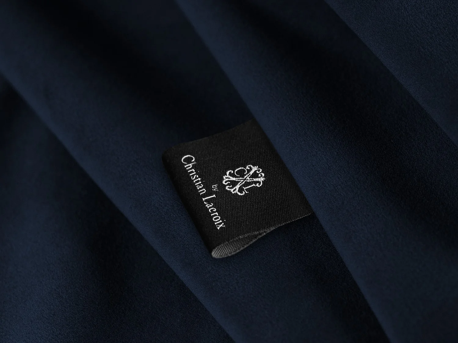 CXL by Christian Lacroix - Canapé d'angle gauche convertible avec coffre de rangement "Audra" 4 places en velours bleu roi - 270x170x88cm