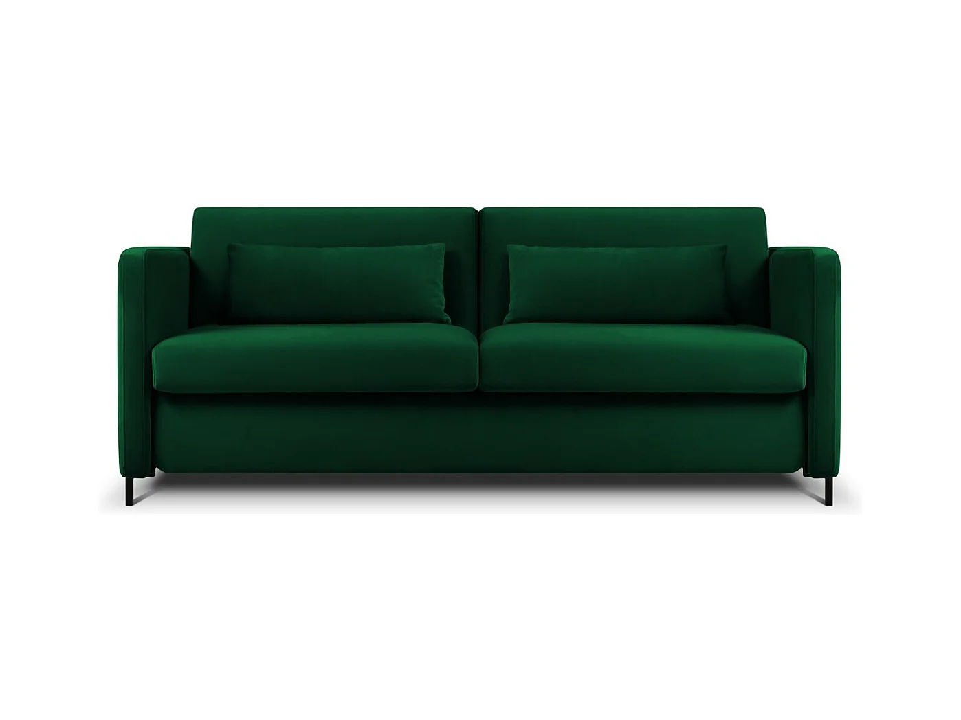 CXL by Christian Lacroix - Canapé convertible "Yanis" 2 places en velours vert bouteille - 182x102x80cm