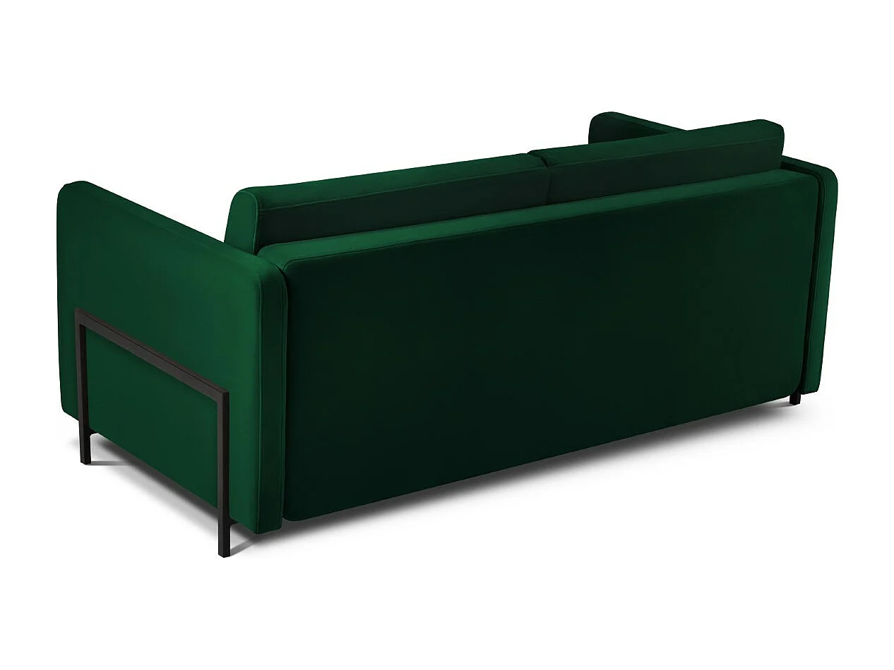 CXL by Christian Lacroix - Sofá-cama "Yanis" 2 lugares em veludo verde garrafa - 182x102x80cm