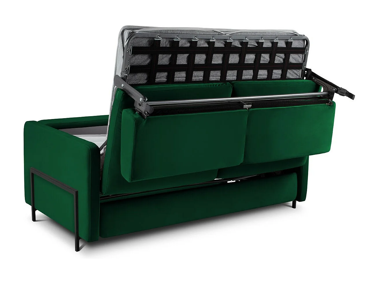 CXL by Christian Lacroix - Sofá-cama "Yanis" 2 lugares em veludo verde garrafa - 182x102x80cm