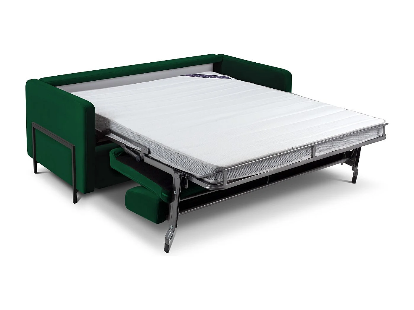 CXL by Christian Lacroix - Sofá-cama "Yanis" 2 lugares em veludo verde garrafa - 182x102x80cm