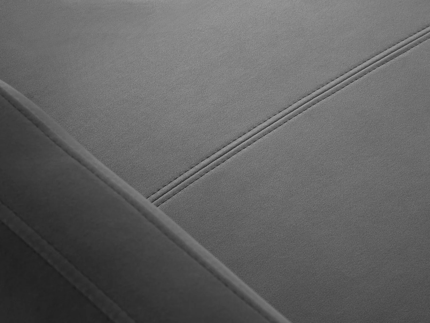 CXL by Christian Lacroix - Canapé d'angle droit convertible "Yanis" 4 places en velours gris foncé - 260x170x80cm