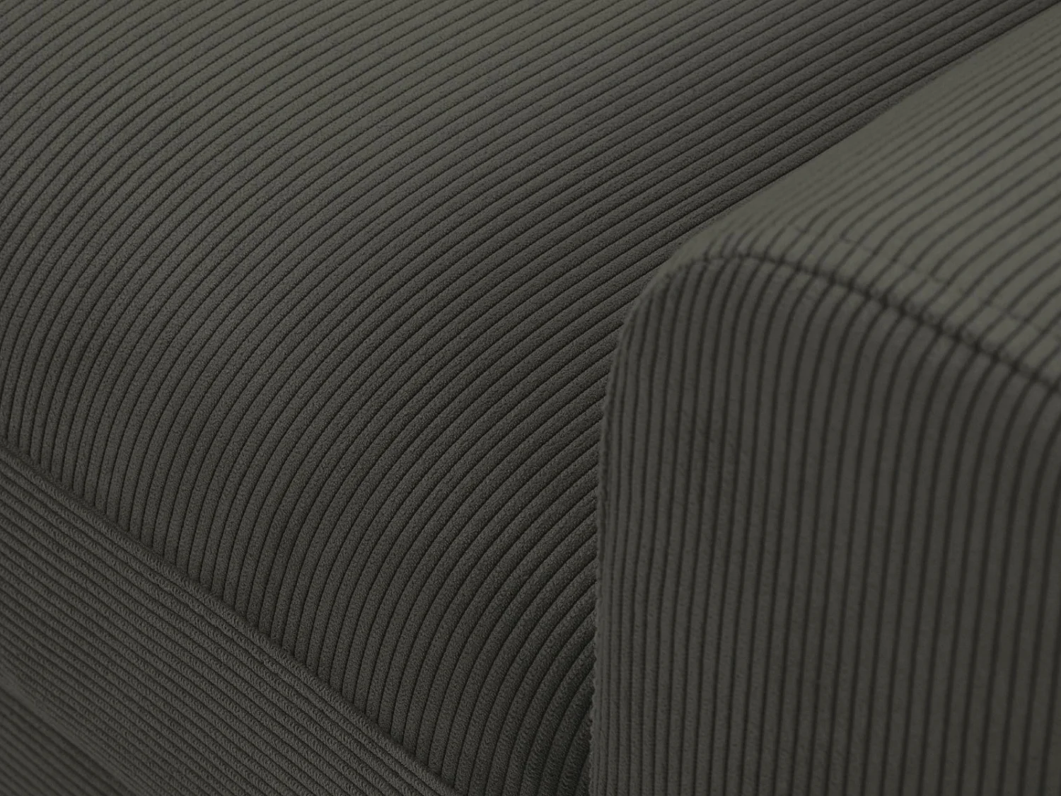 Cosmopolitan Design - Narożnik lewy rozkładany ze schowkiem, "Kyoto" 4 miejsca sztruks, czarny - 241x145x88cm