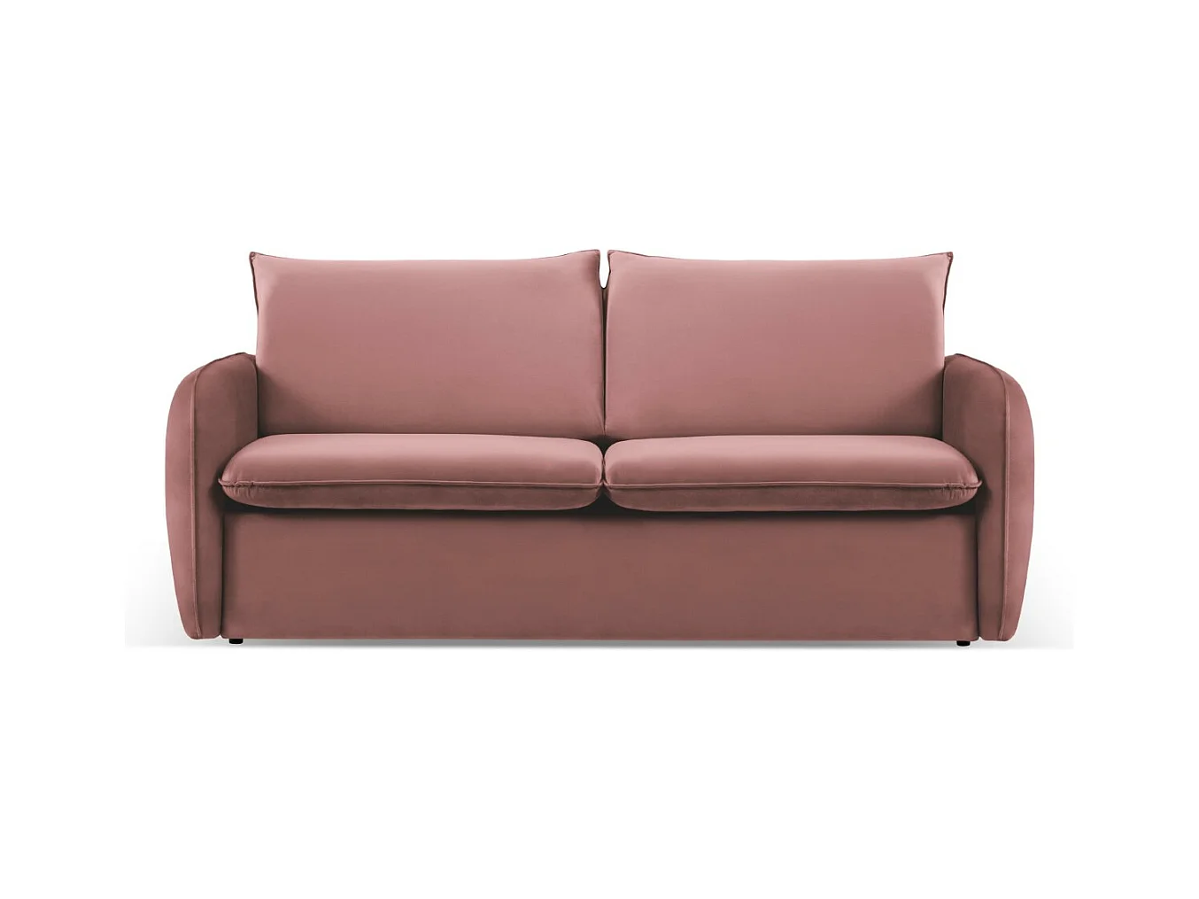 Cosmopolitan Design - Canapé convertible "Vienna" 2 places en velours rose - 194x102x92cm