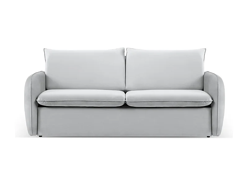 Cosmopolitan Design - Converteerbare bank "Vienna" 3 zitplaatsen, Flueel, Geld - 214x102x92cm