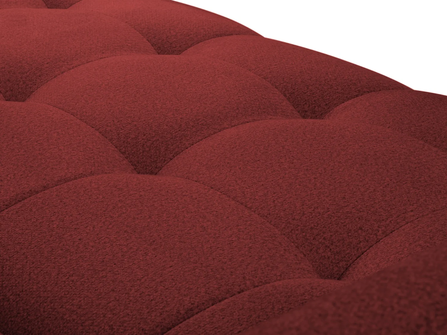 Cosmopolitan Design - Canapé convertible avec coffre de rangement "Madrid" 3 places en tissu structurel rouge - 230x104x88cm