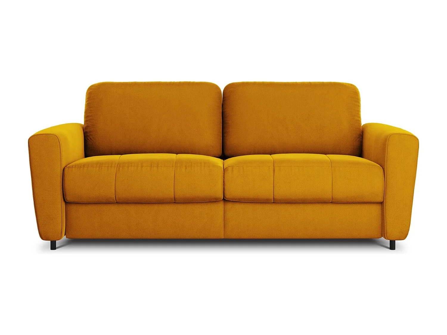 CXL by Christian Lacroix - Canapé convertible "Audra" 4 places en velours jaune - 212x101x88cm