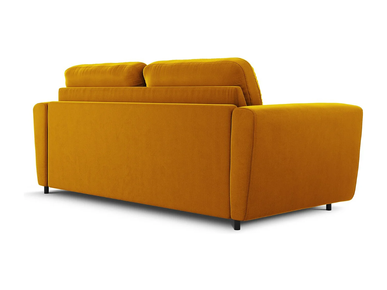 CXL by Christian Lacroix - Canapé convertible "Audra" 4 places en velours jaune - 212x101x88cm