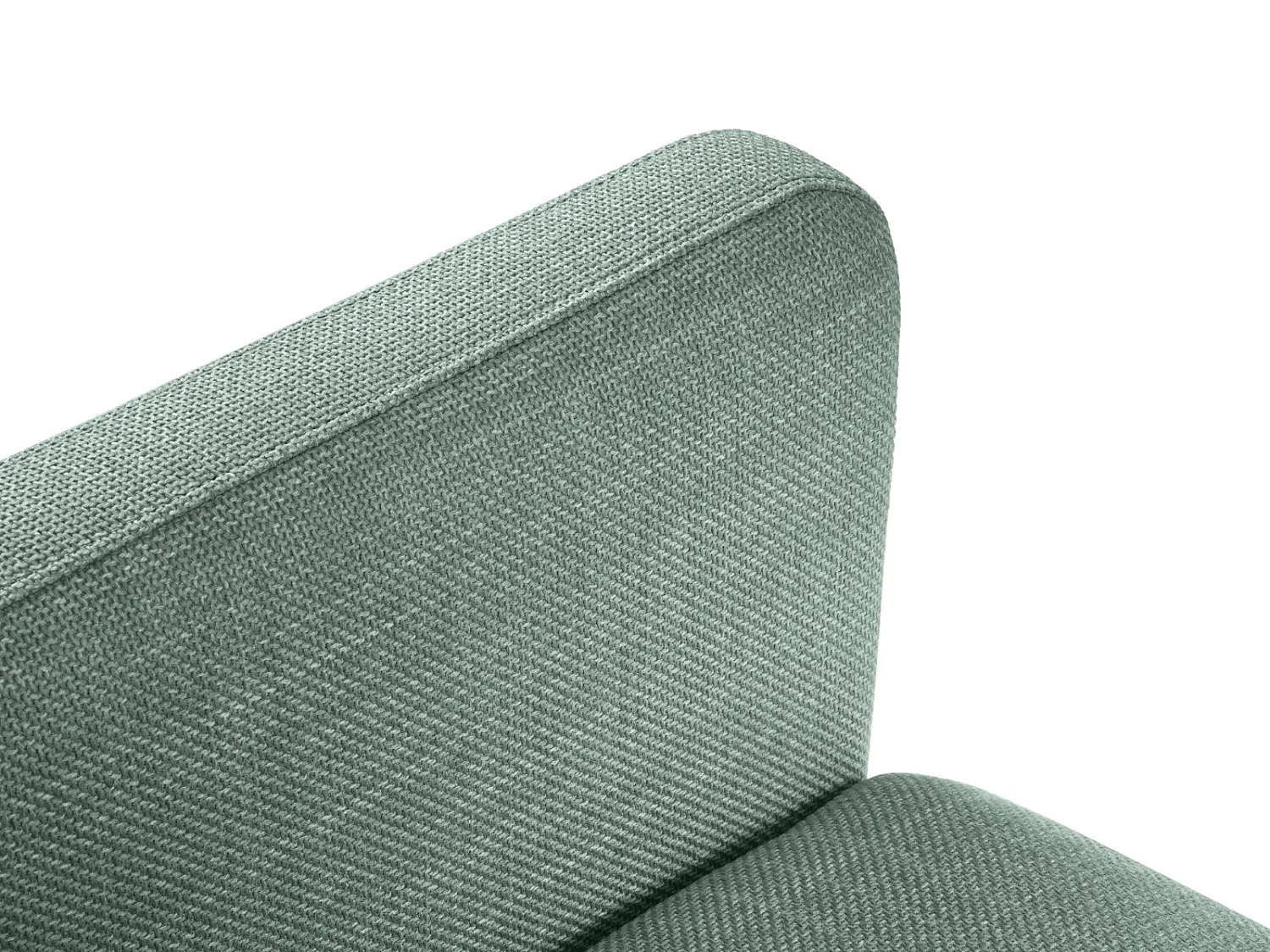 CXL by Christian Lacroix - 5-Sitzer ausklappbares Ecksofa rechts mit Container "Yanis" Sitzer aus strukturiertem Stoff minze - 280x170x80cm