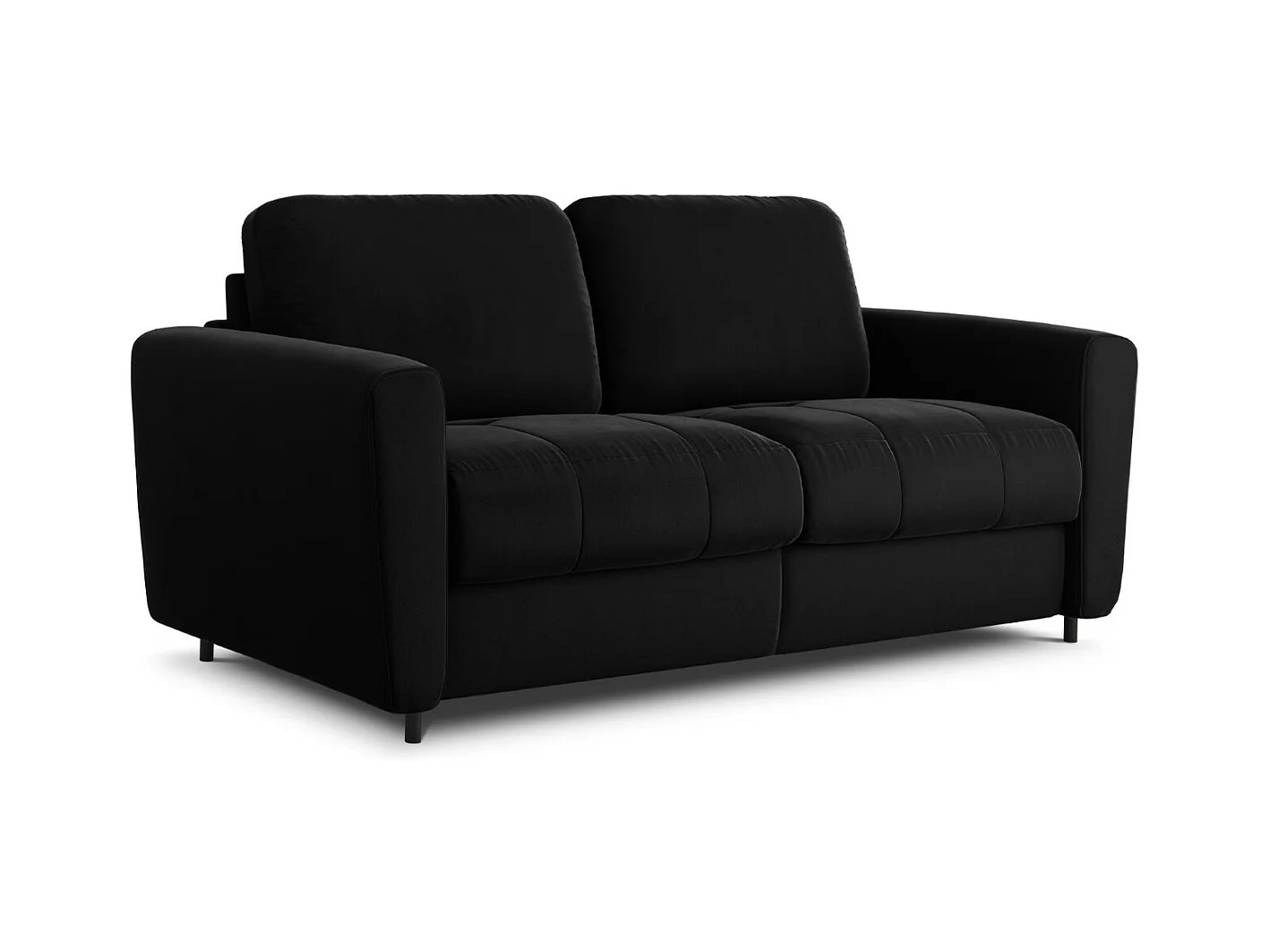 CXL by Christian Lacroix - Converteerbare bank "Audra" 3 zitplaatsen, Flueel, Zwart - 192x101x88cm