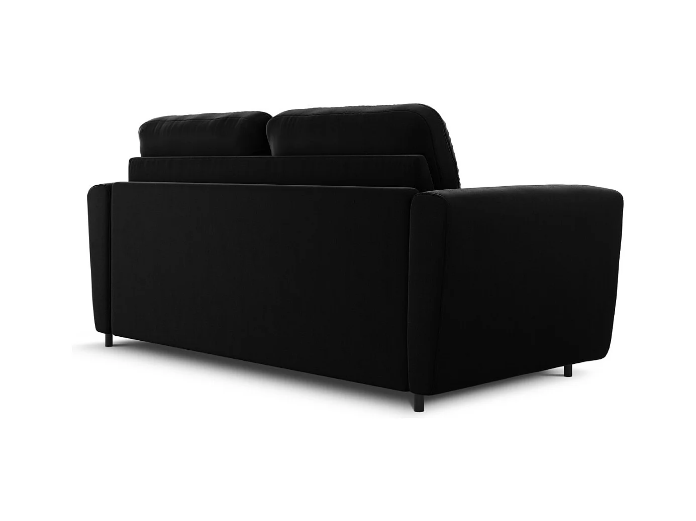 CXL by Christian Lacroix - Converteerbare bank "Audra" 3 zitplaatsen, Flueel, Zwart - 192x101x88cm