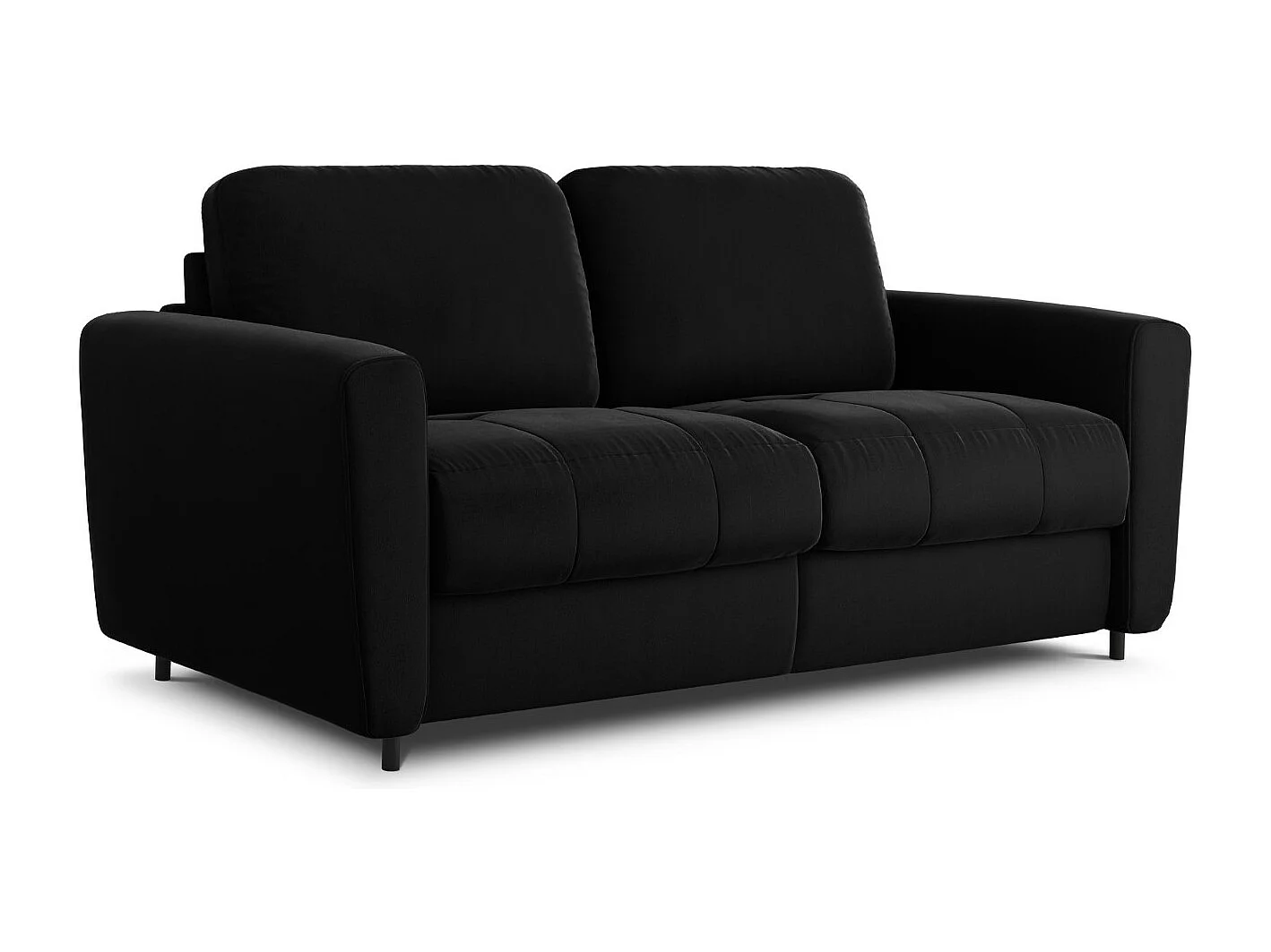 CXL by Christian Lacroix - Converteerbare bank "Audra" 3 zitplaatsen, Flueel, Zwart - 192x101x88cm