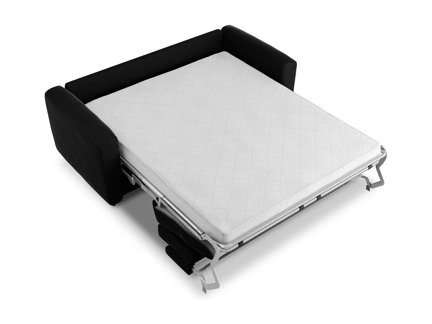 CXL by Christian Lacroix - Converteerbare bank "Audra" 3 zitplaatsen, Flueel, Zwart - 192x101x88cm