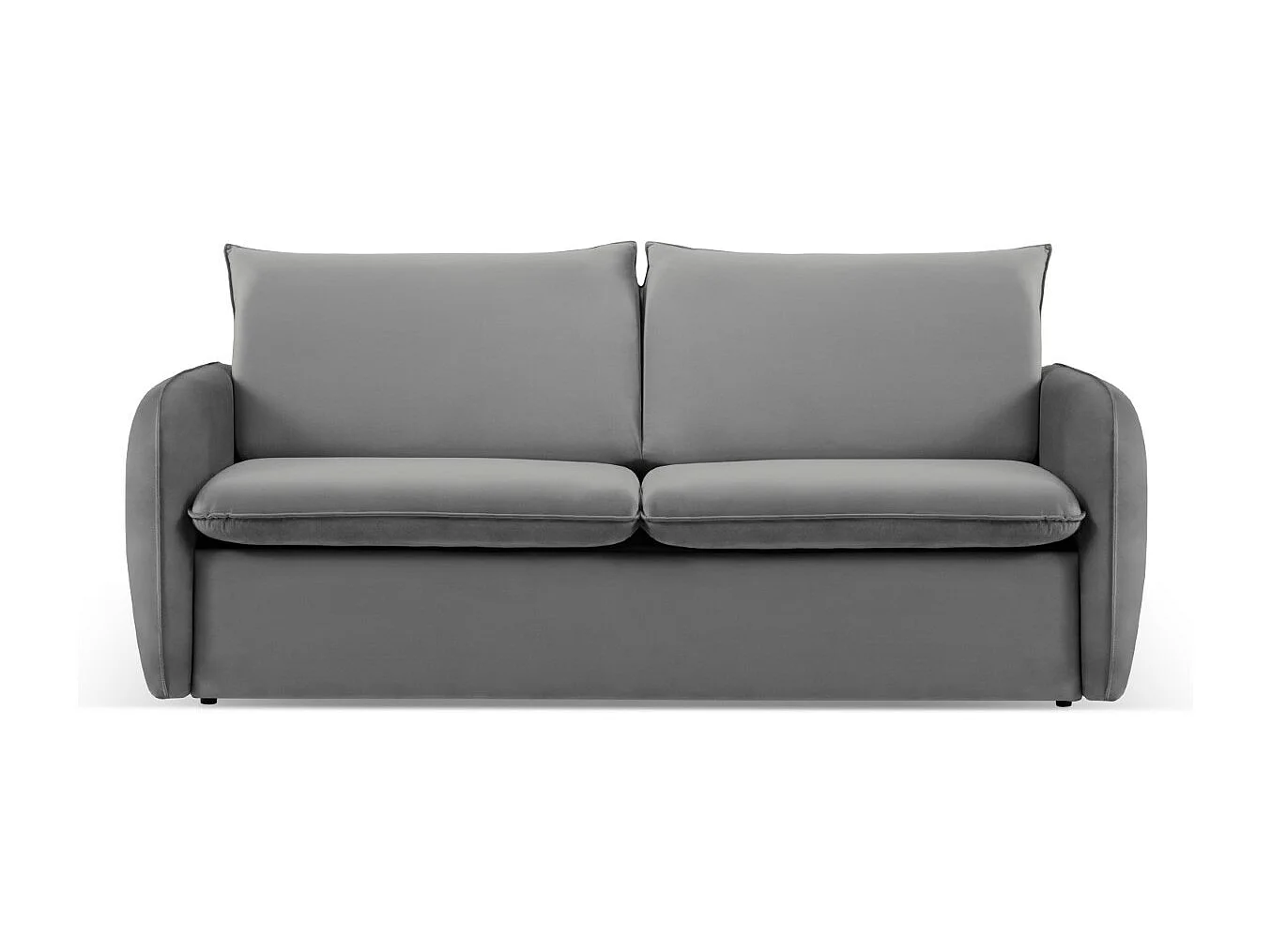 Cosmopolitan Design - Canapé convertible "Vienna" 2 places en velours gris clair - 194x102x92cm