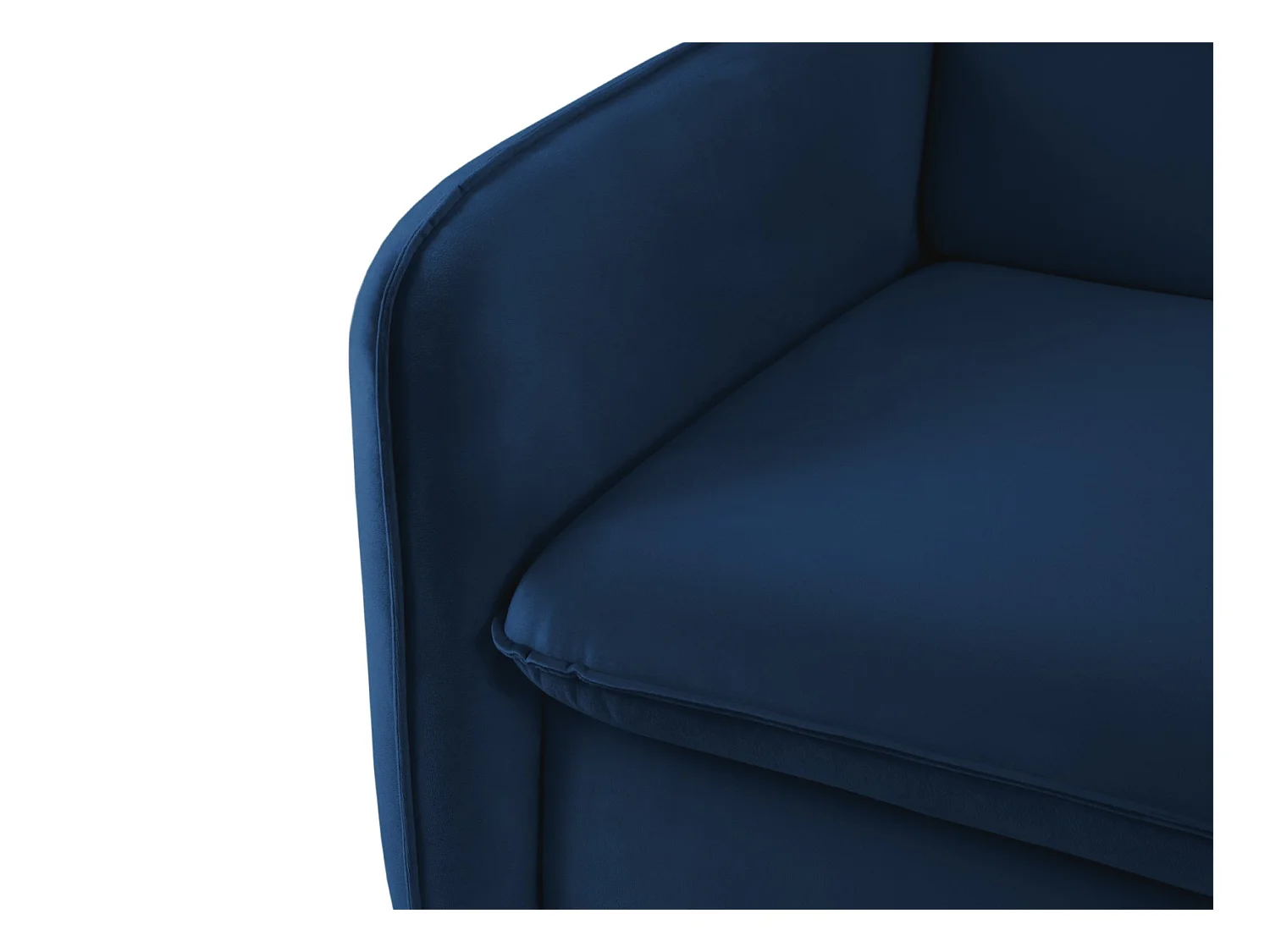 Cosmopolitan Design - 3-Sitzer ausklappbares Sofa "Vienna" aus Samt königsblau - 214x102x92cm