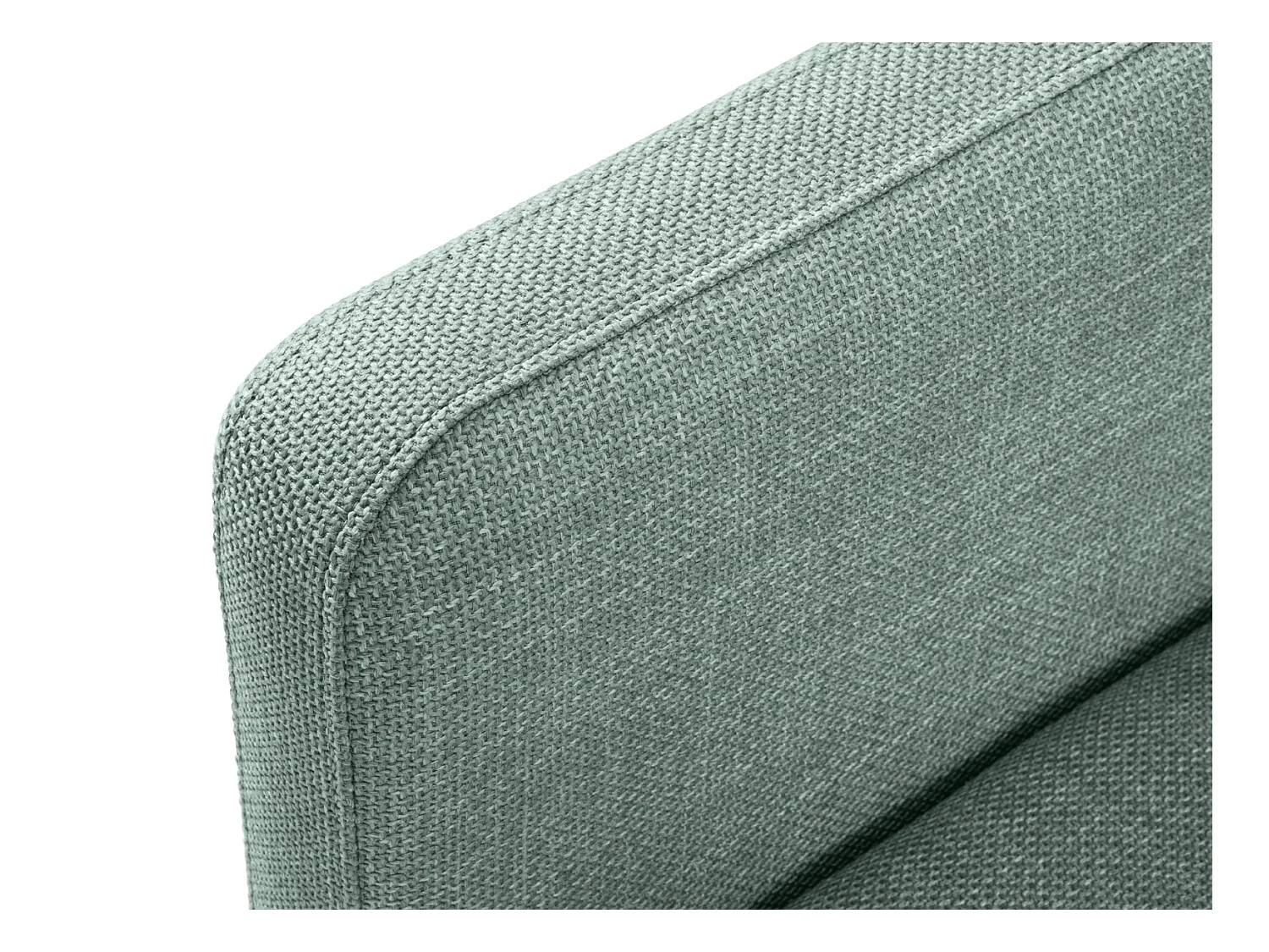 CXL by Christian Lacroix - Canapé d'angle gauche convertible avec coffre de rangement "Yanis" 5 places en tissu structurel menthe - 280x170x80cm