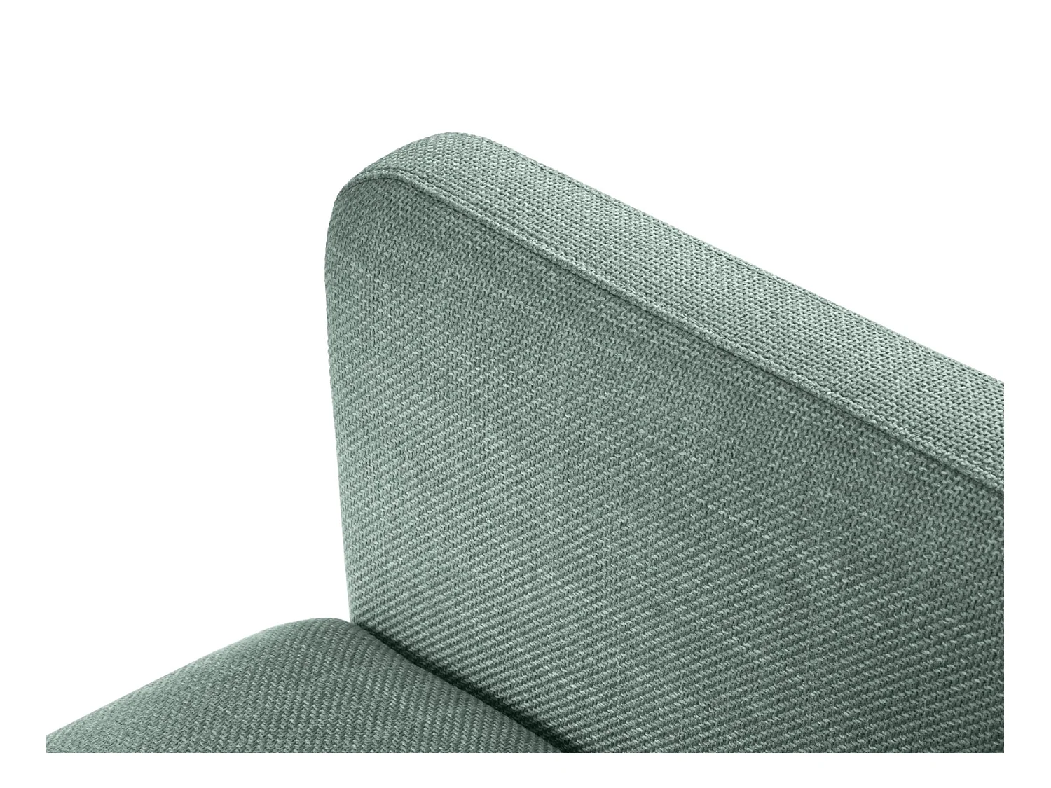 CXL by Christian Lacroix - Canapé d'angle gauche convertible avec coffre de rangement "Yanis" 5 places en tissu structurel menthe - 280x170x80cm