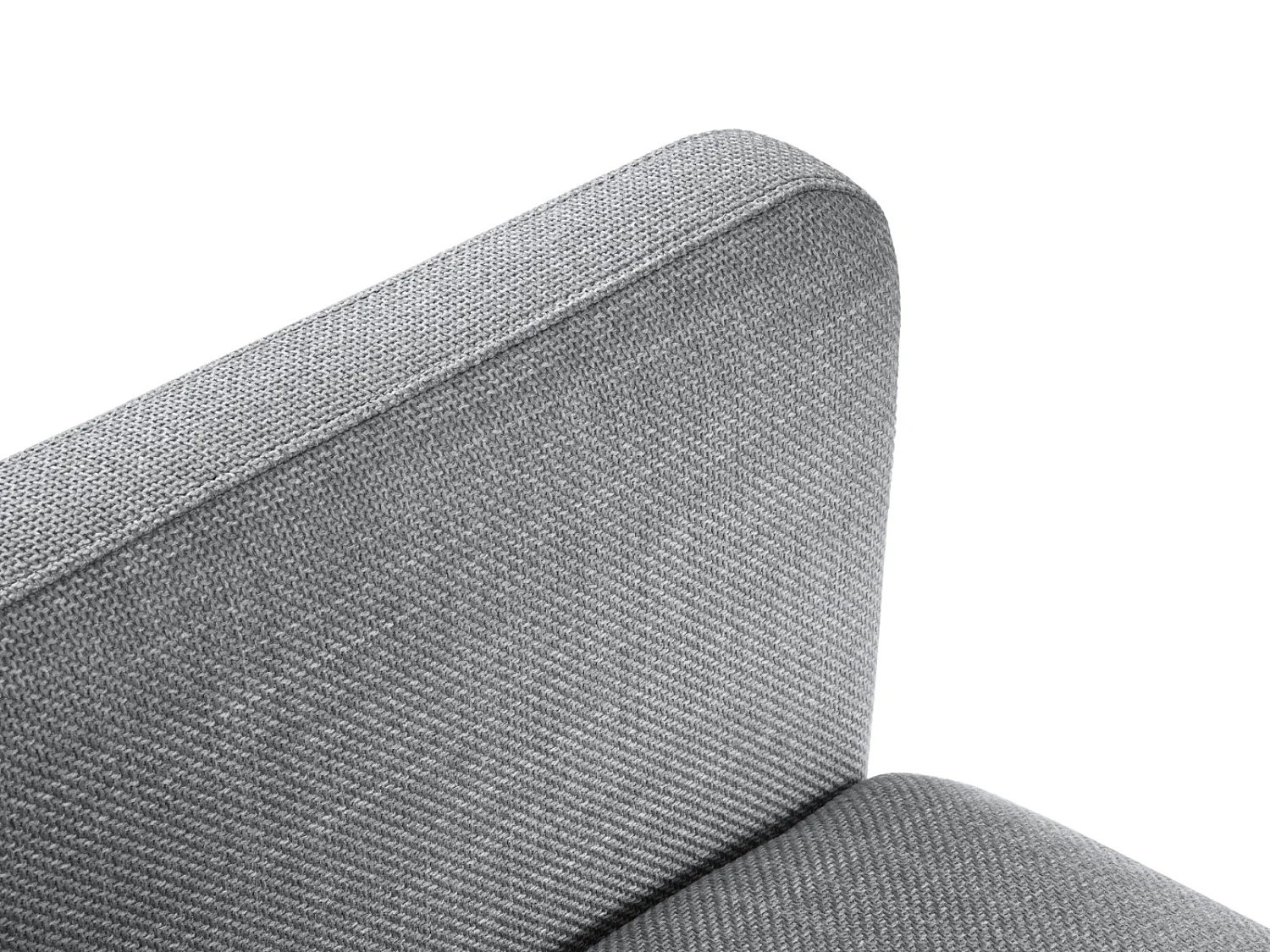 CXL by Christian Lacroix - Canapé d'angle droit convertible avec coffre de rangement "Yanis" 5 places en tissu structurel gris clair - 280x170x80cm