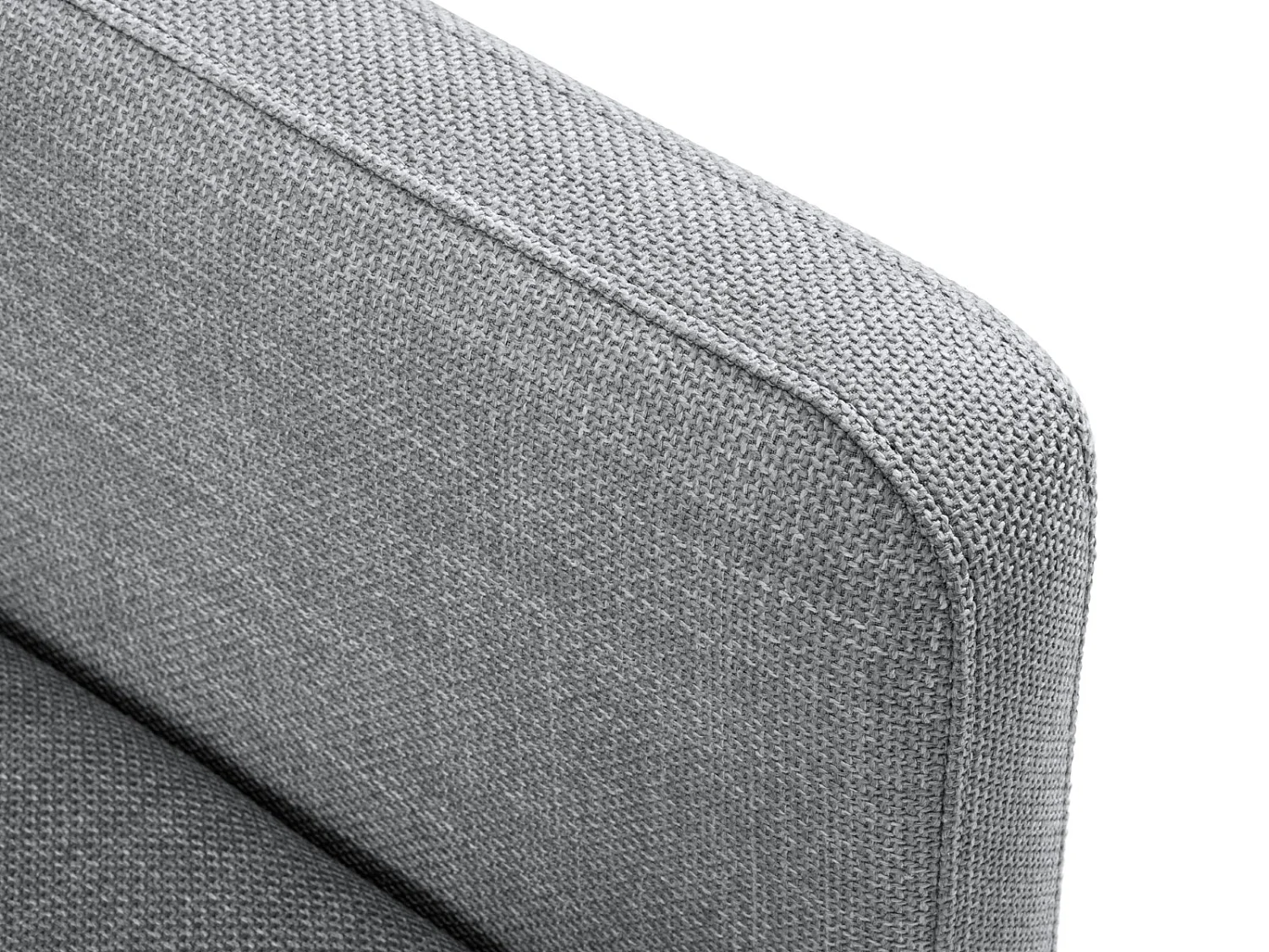 CXL by Christian Lacroix - Canapé d'angle droit convertible avec coffre de rangement "Yanis" 5 places en tissu structurel gris clair - 280x170x80cm