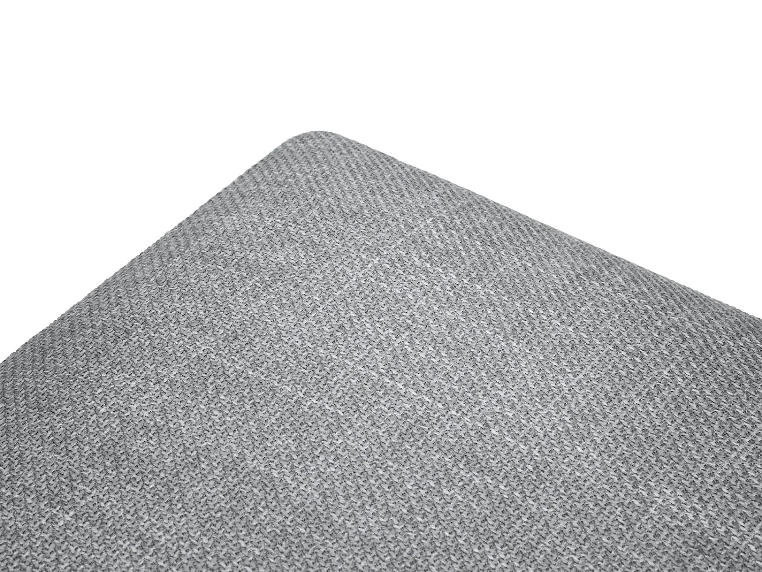 CXL by Christian Lacroix - Canapé d'angle droit convertible avec coffre de rangement "Yanis" 5 places en tissu structurel gris clair - 280x170x80cm