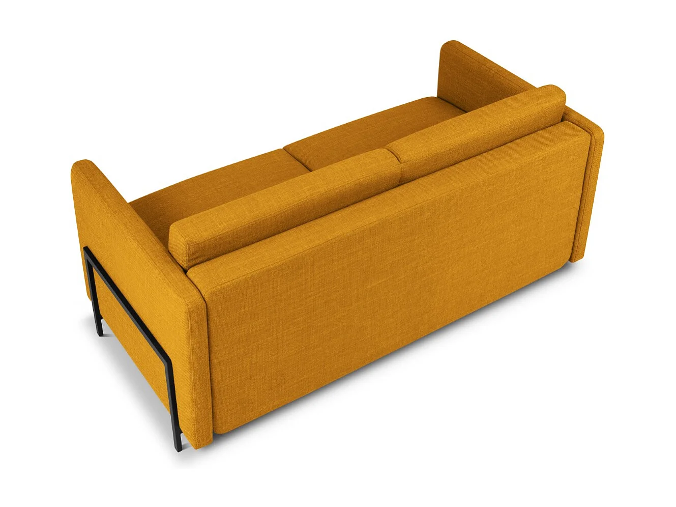 CXL by Christian Lacroix - 2-Sitzer ausklappbares Sofa "Yanis" Sitzer aus strukturiertem Stoff gold - 182x102x80cm