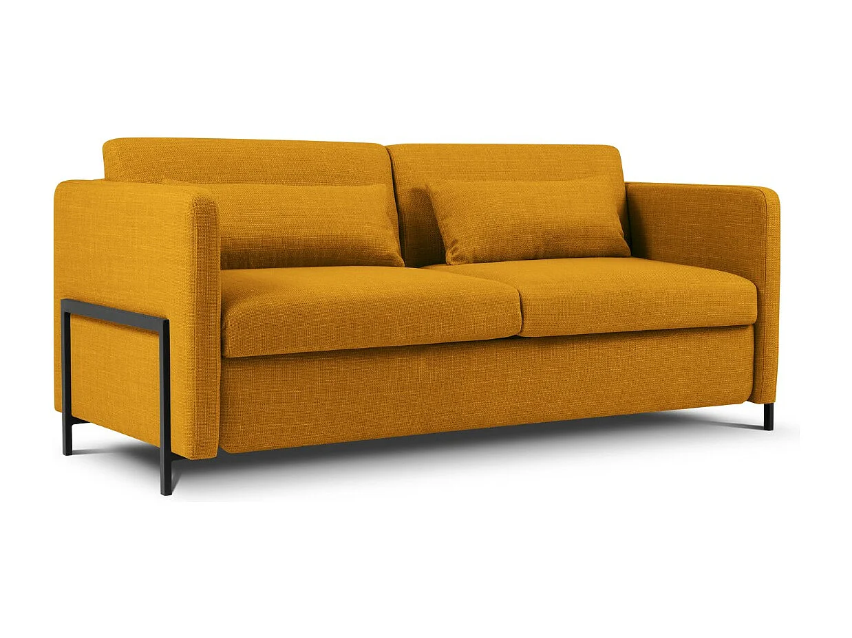 CXL by Christian Lacroix - Converteerbare bank "Yanis" 2 zitplaatsen, Structurele stof, Goud - 182x102x80cm