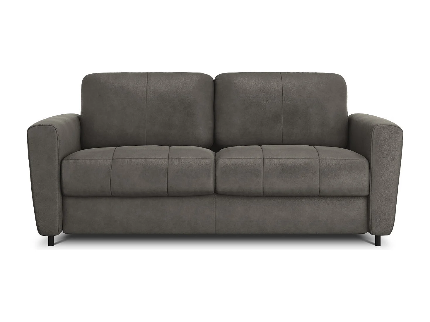 CXL by Christian Lacroix - Sofa z funkcją spania, "Audra" 3 miejsca skóra naturalna, szary ciemny - 192x101x88cm