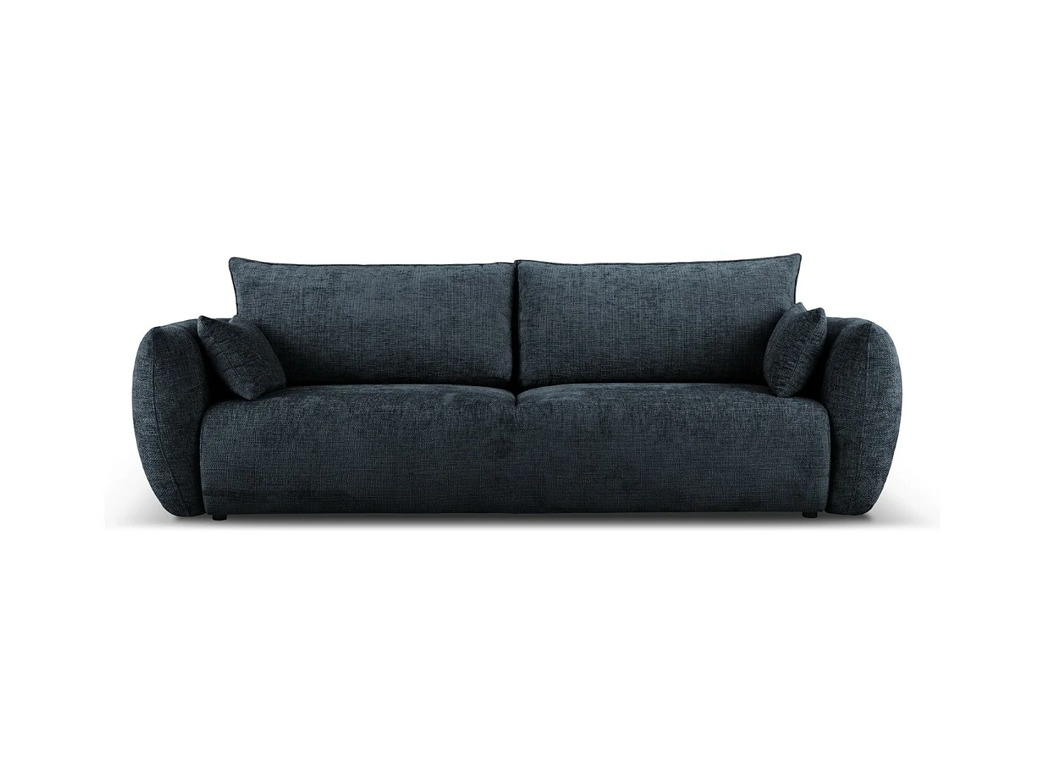 Cosmopolitan Design - Canapé convertible avec coffre de rangement "Matera" 3 places en chenille bleu roi - 240x108x86cm