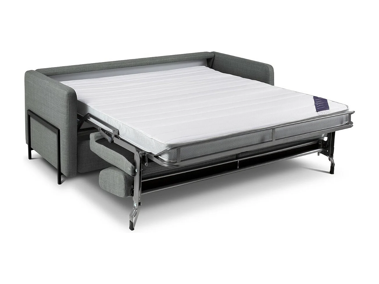 CXL by Christian Lacroix - Sofá cama "Yanis" 2 plazas de tejido estructural gris - 182x102x80cm