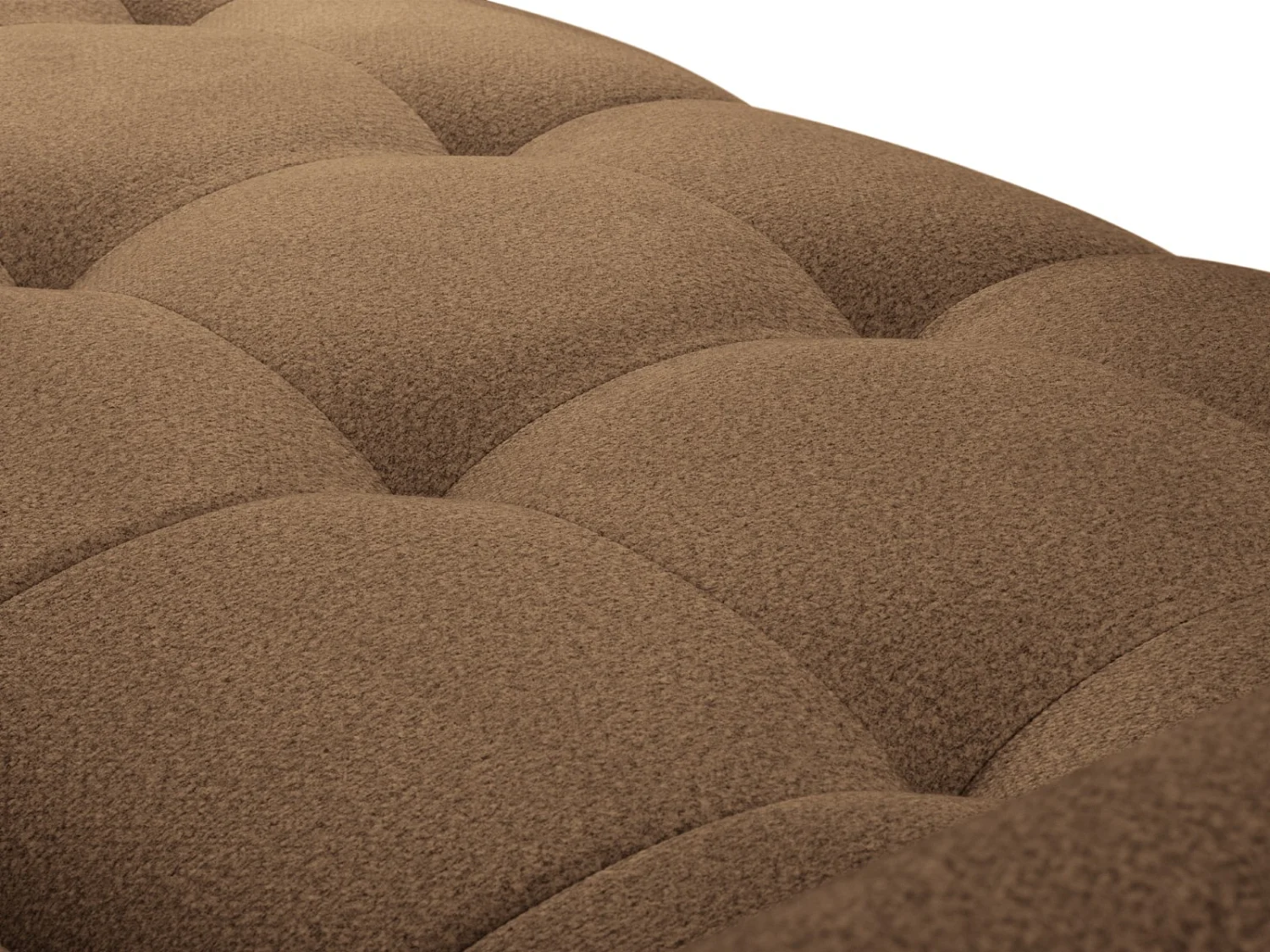 Cosmopolitan Design - Canapé convertible avec coffre de rangement "Madrid" 3 places en tissu structurel marron - 230x104x88cm