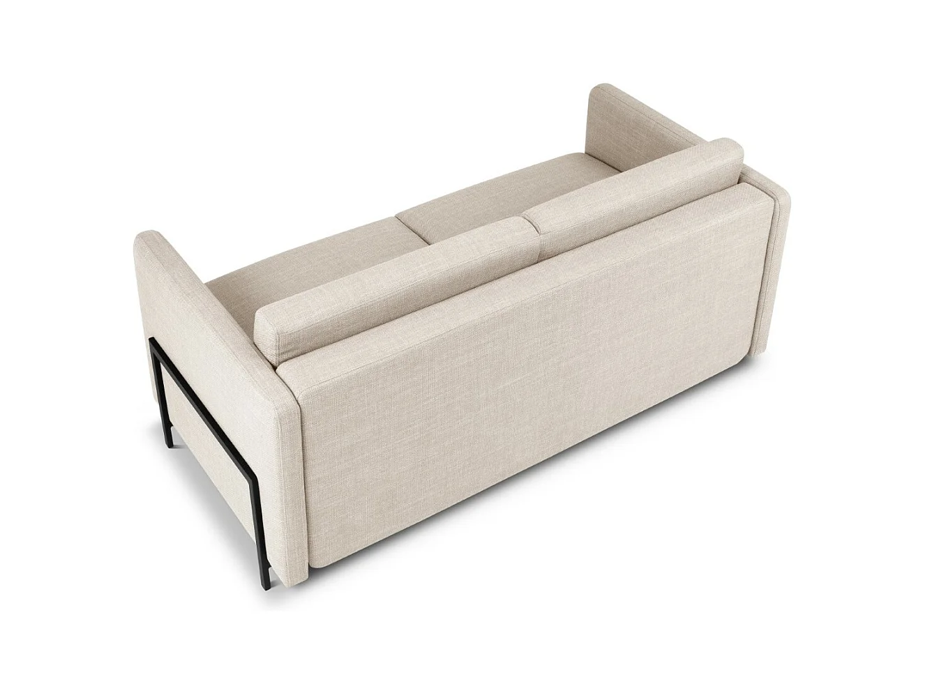 CXL by Christian Lacroix - 2-Sitzer ausklappbares Sofa "Yanis" Sitzer aus strukturiertem Stoff beige - 182x102x80cm