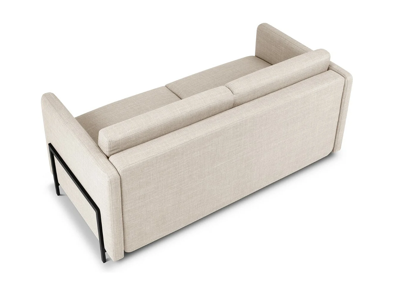 CXL by Christian Lacroix - Converteerbare bank "Yanis" 2 zitplaatsen, Structurele stof, Beige - 182x102x80cm